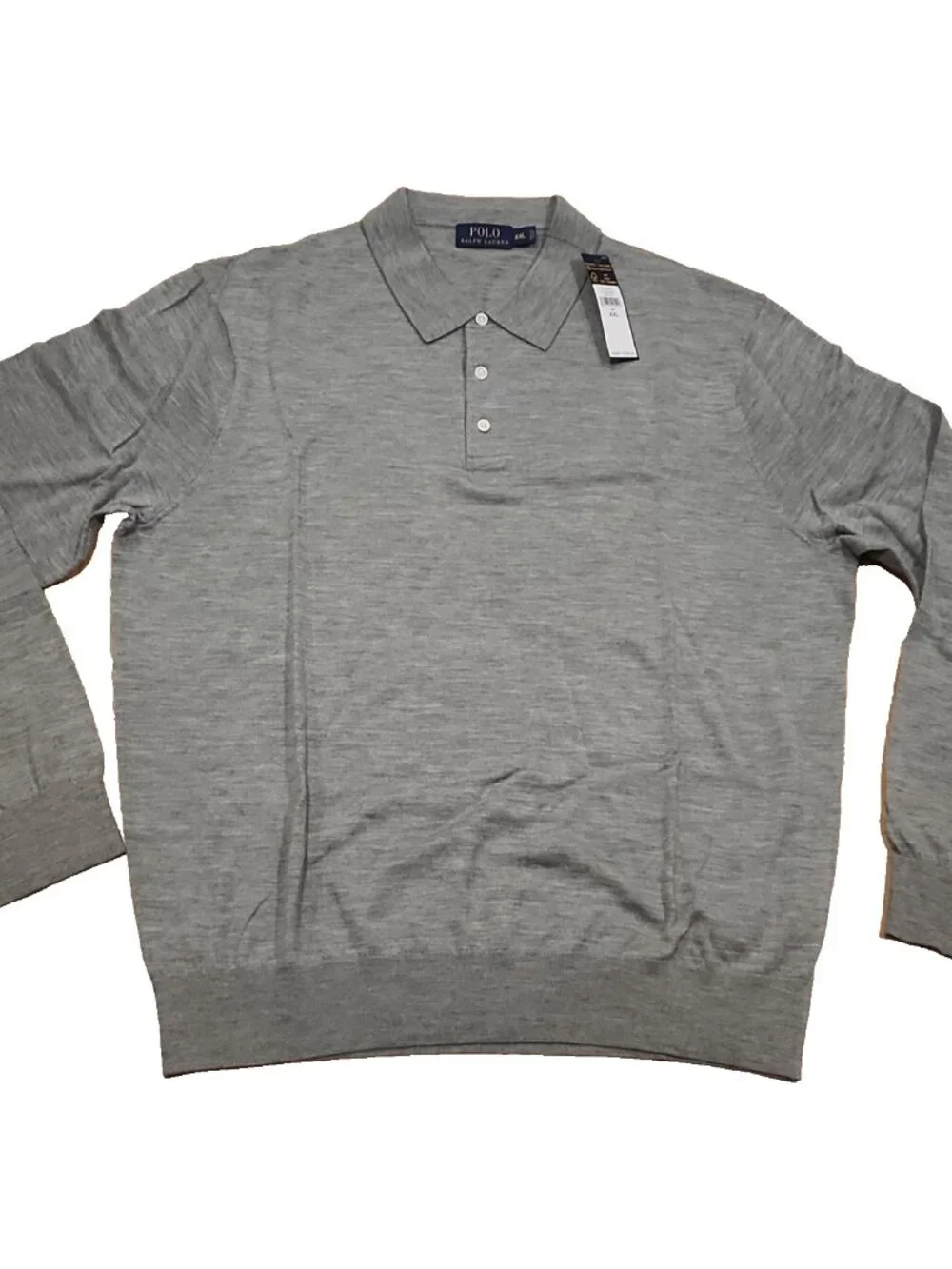 POLO RALPH LAUREN sz XXL Wool Silk Cashmere Mens Long Sleeve Sweater Shirt new
